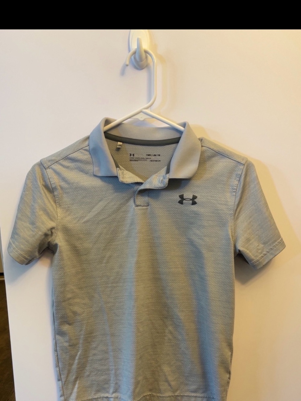 Jordan Light Gray Boys' Polo with Black Logo